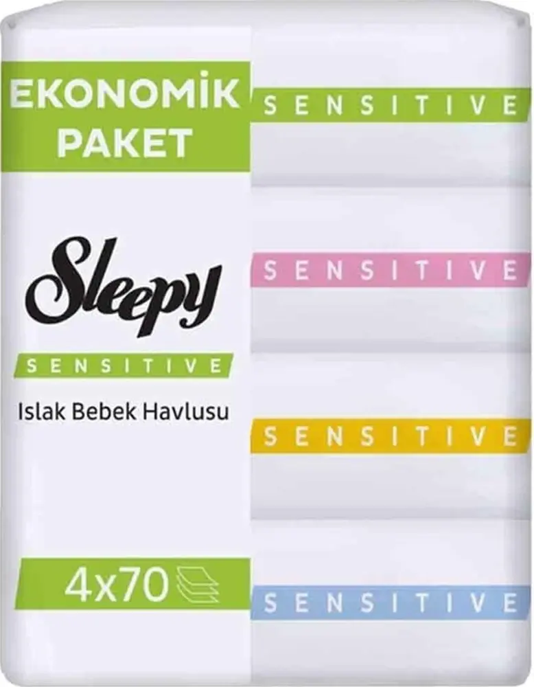 Sleepy Sensitive Islak Bebek Havlusu 4 X 70 Li 4'lü Set
