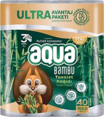 Aqua Bambu 3 Katlı 40'lı Tuvalet Kağıdı