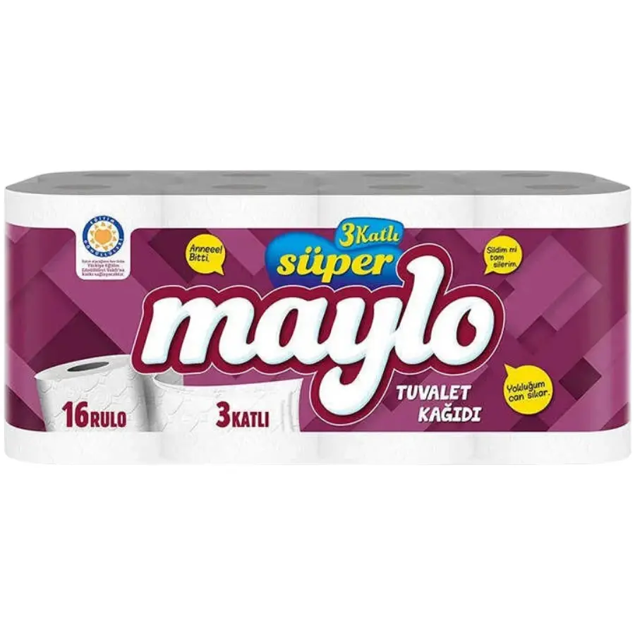 Süper Maylo 3 Katlı Tuvalet Kağıdı 16'lı
