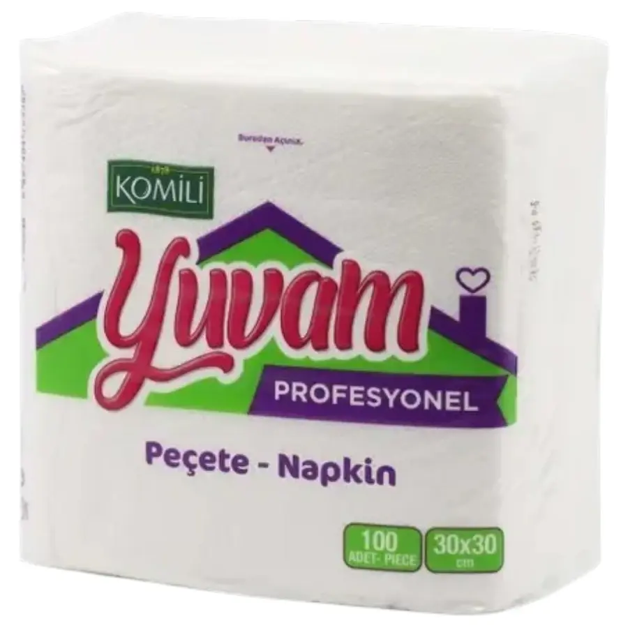Komili Yuvam Lüks Kare Servis Peçete 30 x 30 100'lü 3 Adet