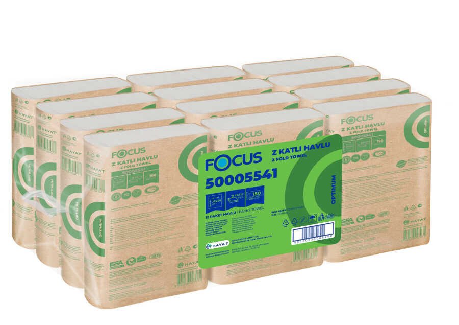 Mipaş Online | Focus Optimum Z Katlı 12x150 Yaprak Dispenser Havlu