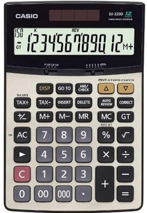 Casio Hesap Makinesi Dj-220-D Plus 12 Hane ,Pilli