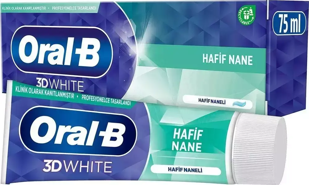 Oral-B Pro 3D White Hafif Nane Diş Macunu 75 Ml
