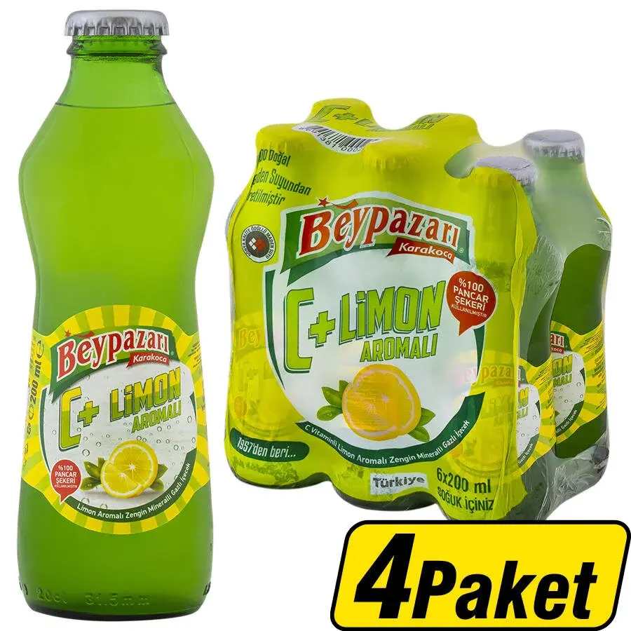 Beypazarı C Vitaminli Limonlu Maden Suyu 200 ml X 24 Adet