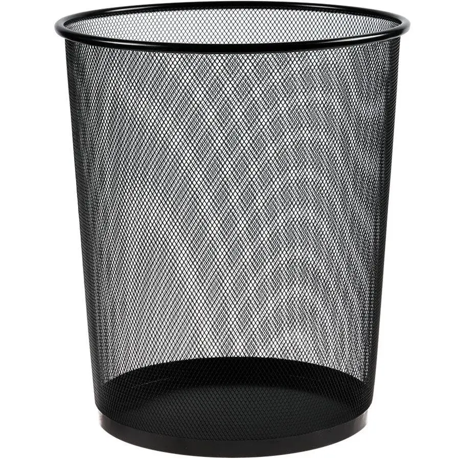 Metal Delikli Çöp Kovası Siyah 11 lt