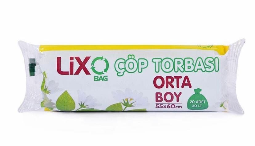 Lixo-Bag Orta Boy Çöp Poşeti 55*60 cm 20 Li Rulo