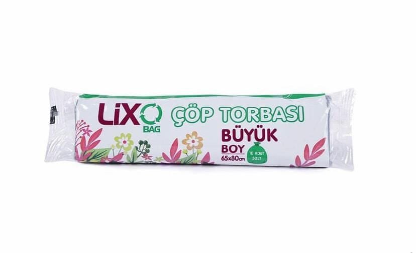 Lixo-Bag Büyük Boy Çöp Poşeti 65*80 cm 10 Lu Rulo