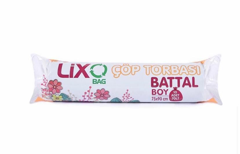 Lixo-Bag Battal Boy Çöp Poşeti 75*90 cm 10 Lu Rulo