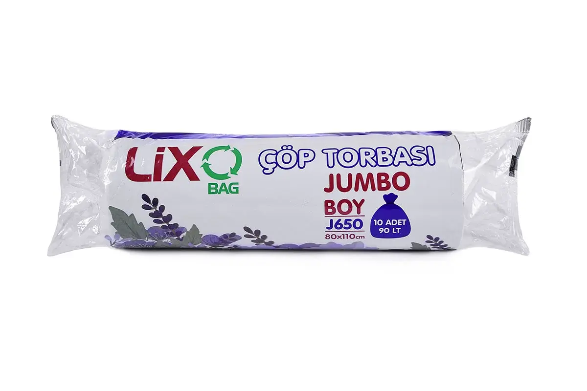 Lixo-Bag J-650 Jumbo Boy Çöp Poşeti 80*110 Cm 10 Lu Rulo