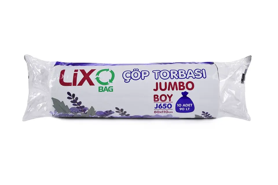 Lixo-Bag J-650 Jumbo Boy Çöp Poşeti 80*110 Cm 10 Lu Rulo