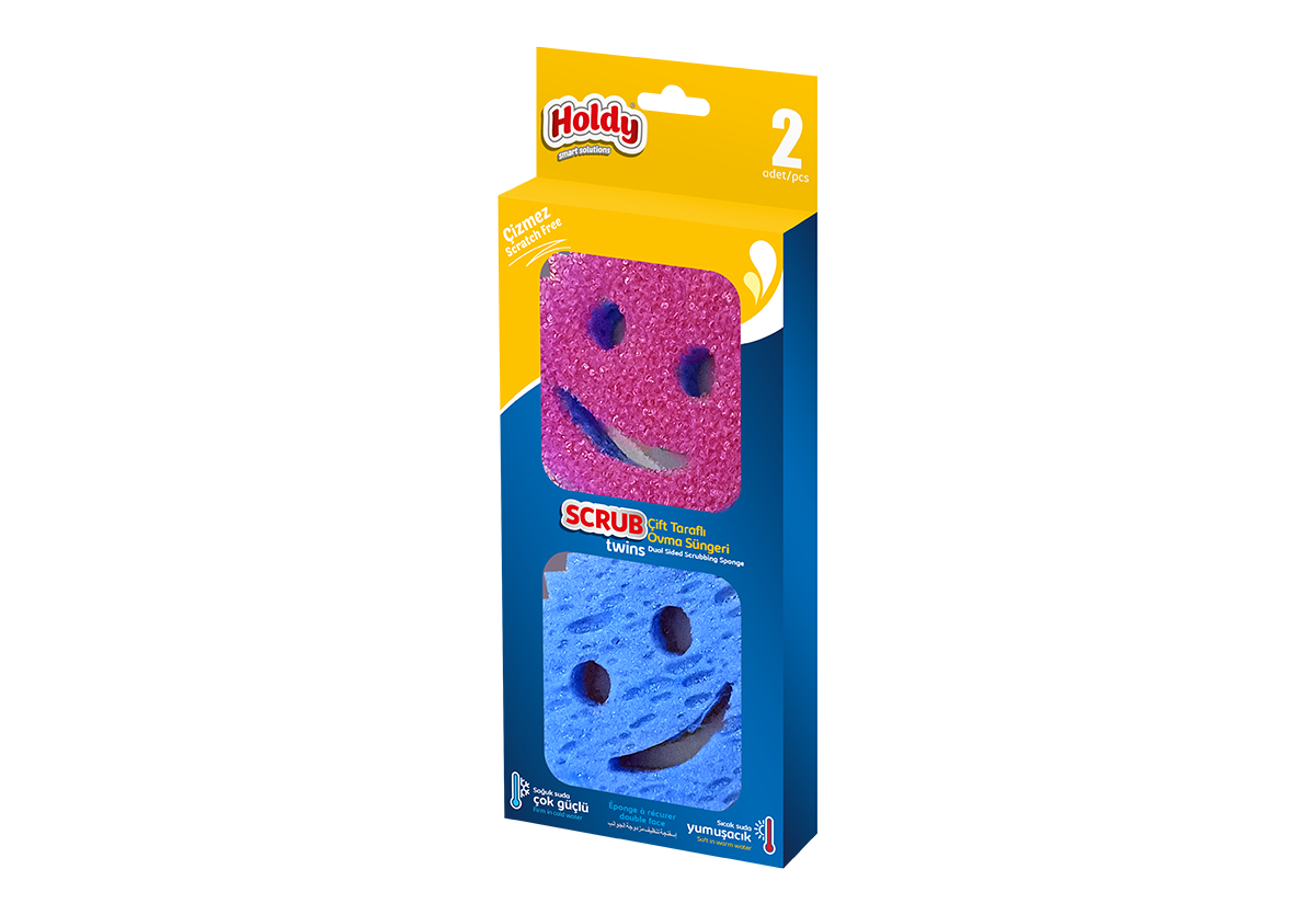 Holdy Scrub Twing Çift Taraflı Ovma Süngeri