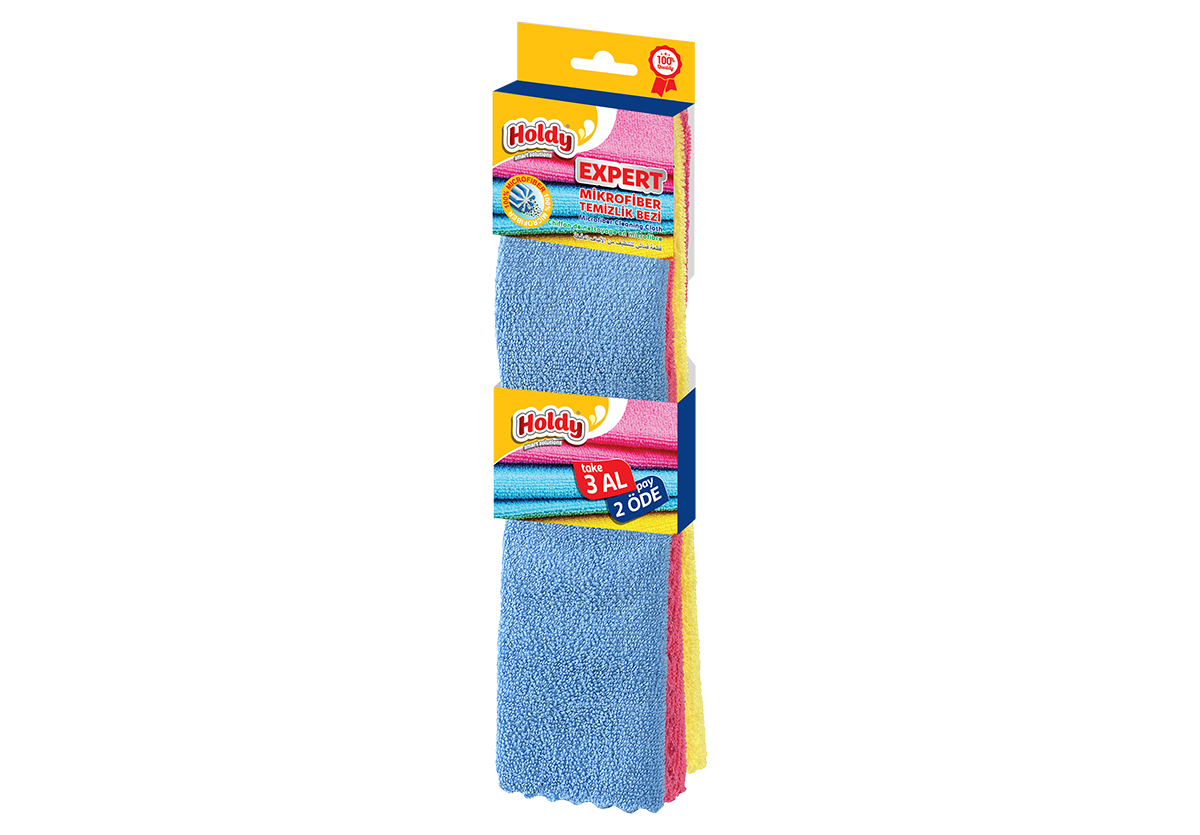 Holdy Expert Mikrofiber Temizlik Bezi 3'lü