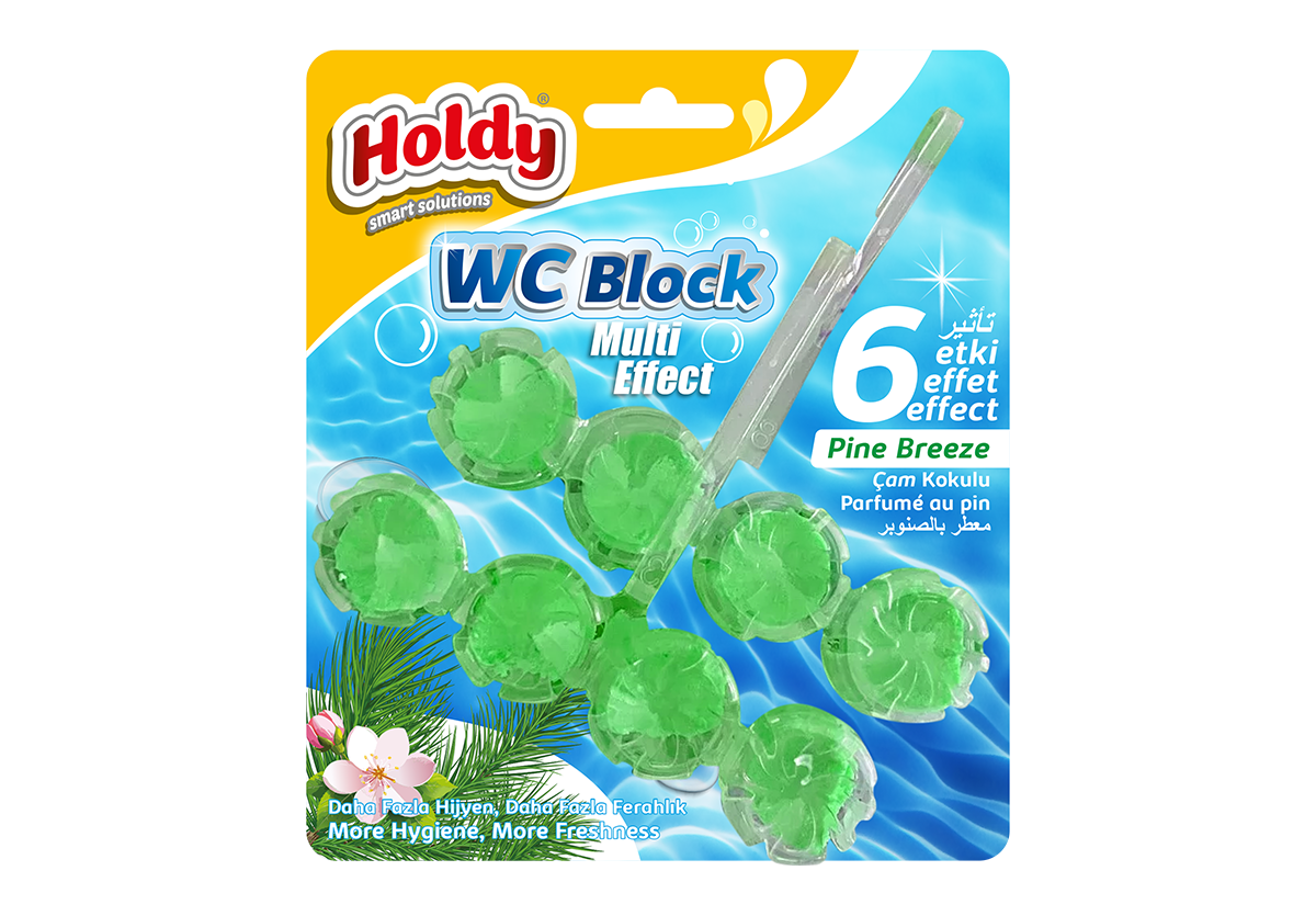 Holdy Çam  Kokulu Klozet Koku Giderici Blok 2'li