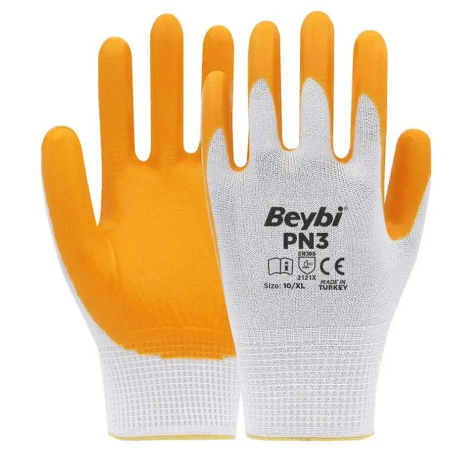 Beybi PN3 Nitril Eldiven Sarı No:10