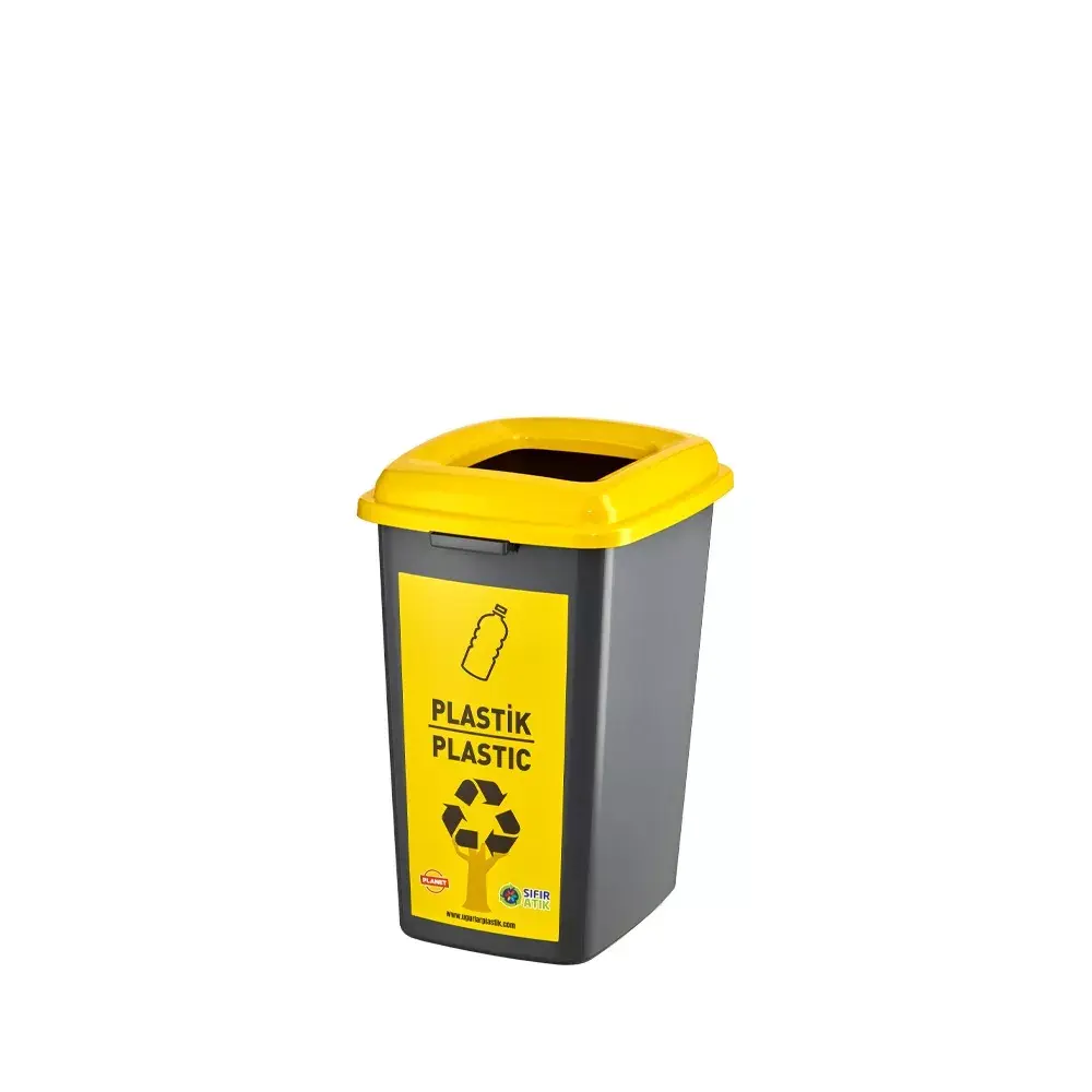 Planet Yeni  Geri Dönüşüm Çöp Kovası Plastik Atık 50 Lt