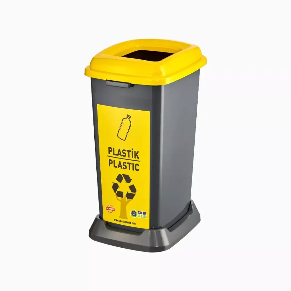 Planet Yeni Geri Dönüşüm Çöp Kovası Plastik Atık 70 lt