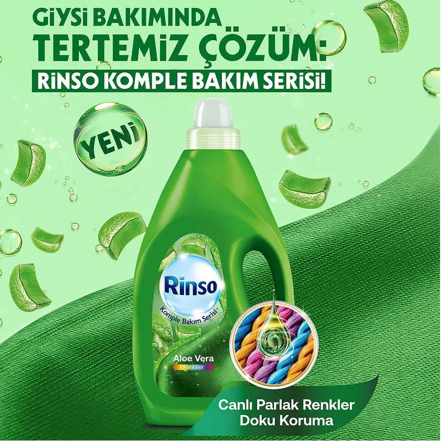 Rinso Aloe Vera Renkliler Sıvı Çamaşır Deterjanı 3 litre