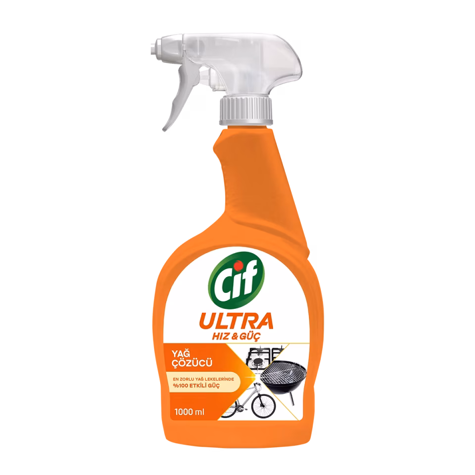 Cif Ultra Hız & Güç Yağ Çözücü Sprey Leke ve Kir Çıkarıcı Mutfak 1000 ML