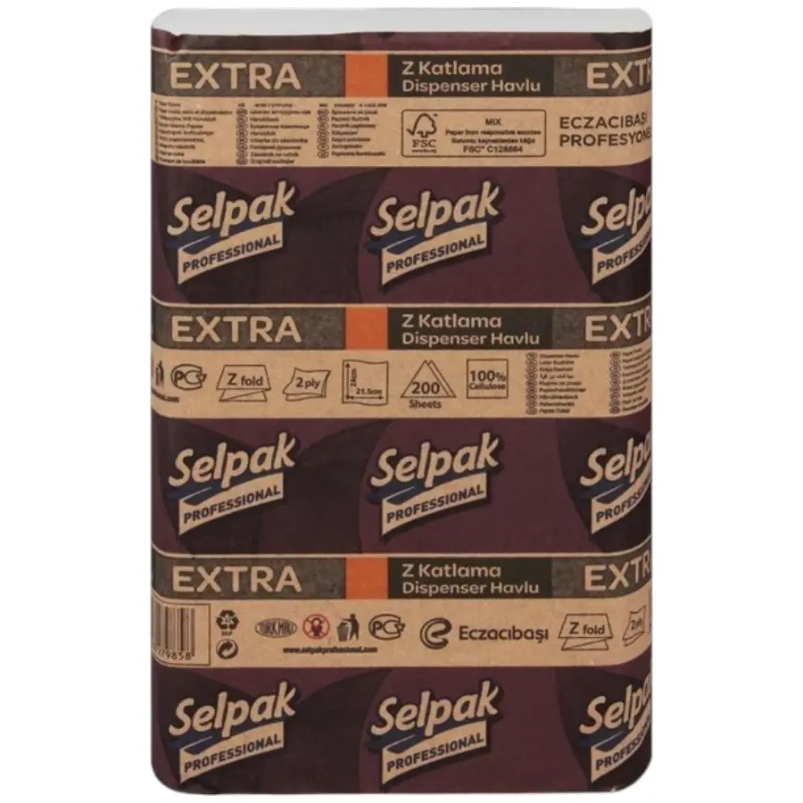 Selpak Professional Extra Z Katlama Dispenser 2 Katlı Kağıt Havlu