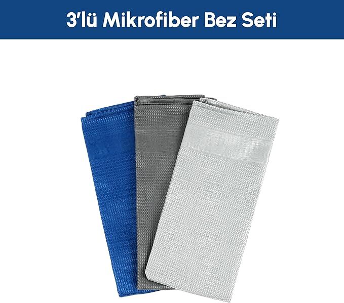 Mıcra Mikrofiber Cam Temizlik Bezi Seti Ultra Emici