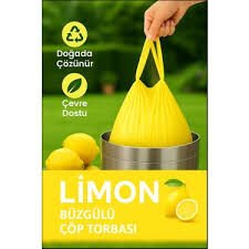 Star Puls Büzgülü Orta Çöp Torbası Limon 55x60