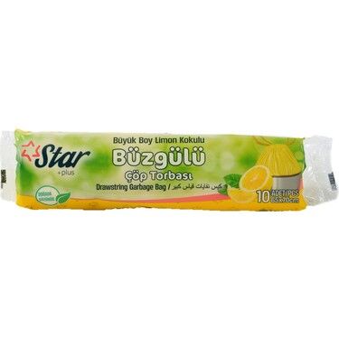 Star Puls Büzgülü Orta Çöp Torbası Limon 55x60