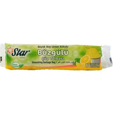 Star Puls Büzgülü Orta Çöp Torbası Limon 55x60