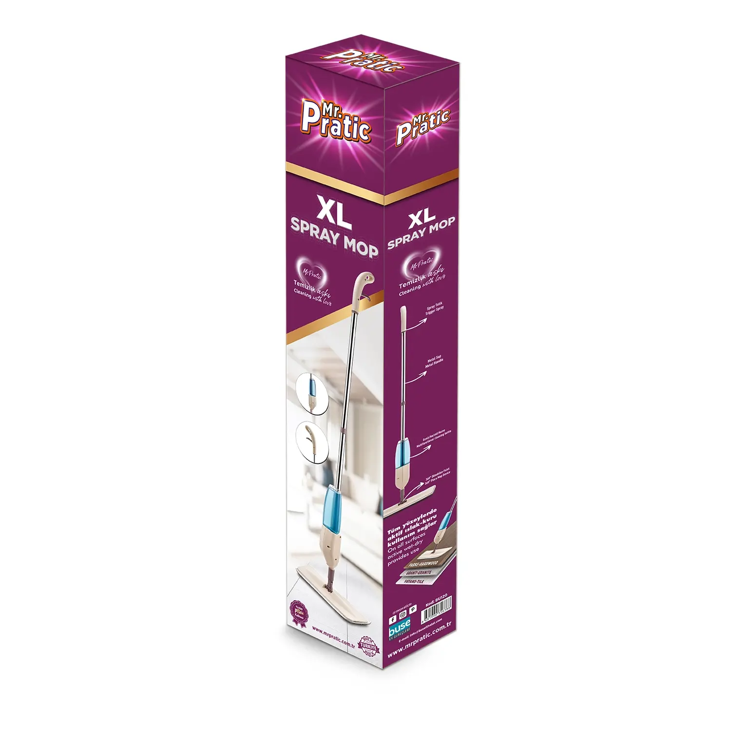 Mr.Pratic Xl  Spray Mop Yüzey Temizleyici