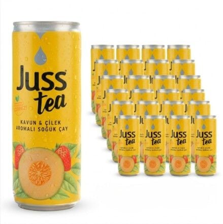 Juss Tea Kavun & Çilek Aromalı Soğuk Çay 250 ml x 24 Adet