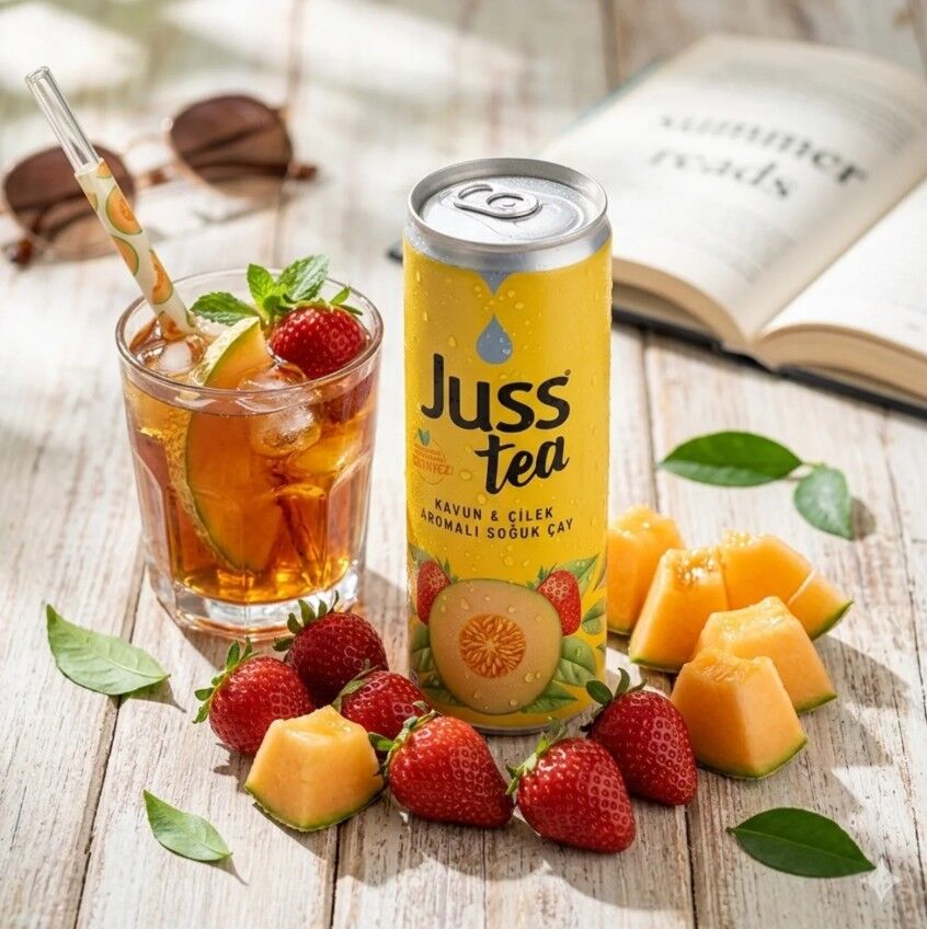 Juss Tea Kavun & Çilek Aromalı Soğuk Çay 250 ml x 24 Adet