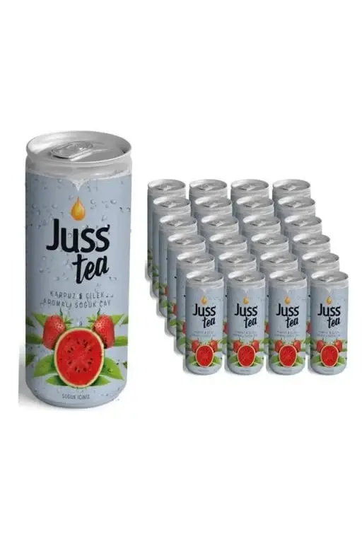 Juss Tea Karpuz & Çilek Aromalı Soğuk Çay 250 ml x 24 Adet