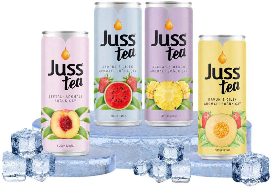 Juss Tea Karpuz & Çilek Aromalı Soğuk Çay 250 ml x 24 Adet