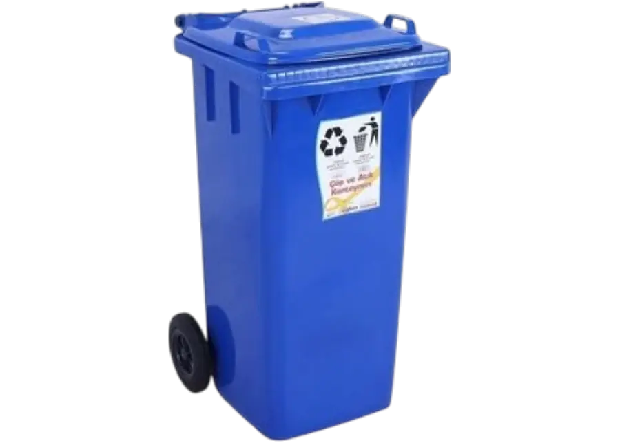 Plastik Çöp Kovası Mavi 120 Lt
