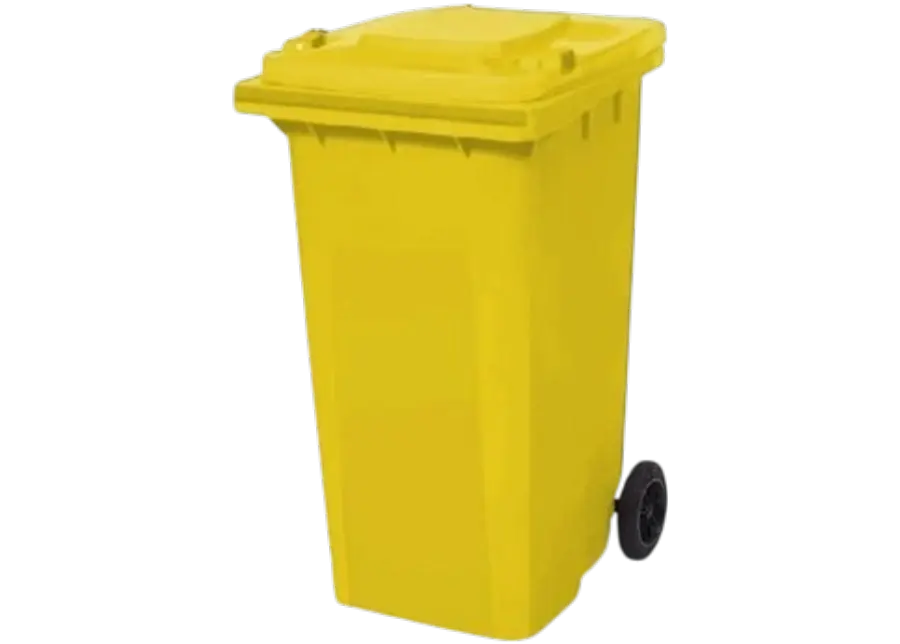 Plastik Çöp Kovası Sarı 120 Lt