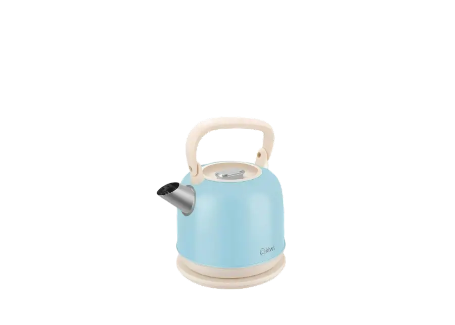 Kiwi Paslanmaz Çelik Retro Su Isıtıcı Kettle 2,2 Litre Mavi