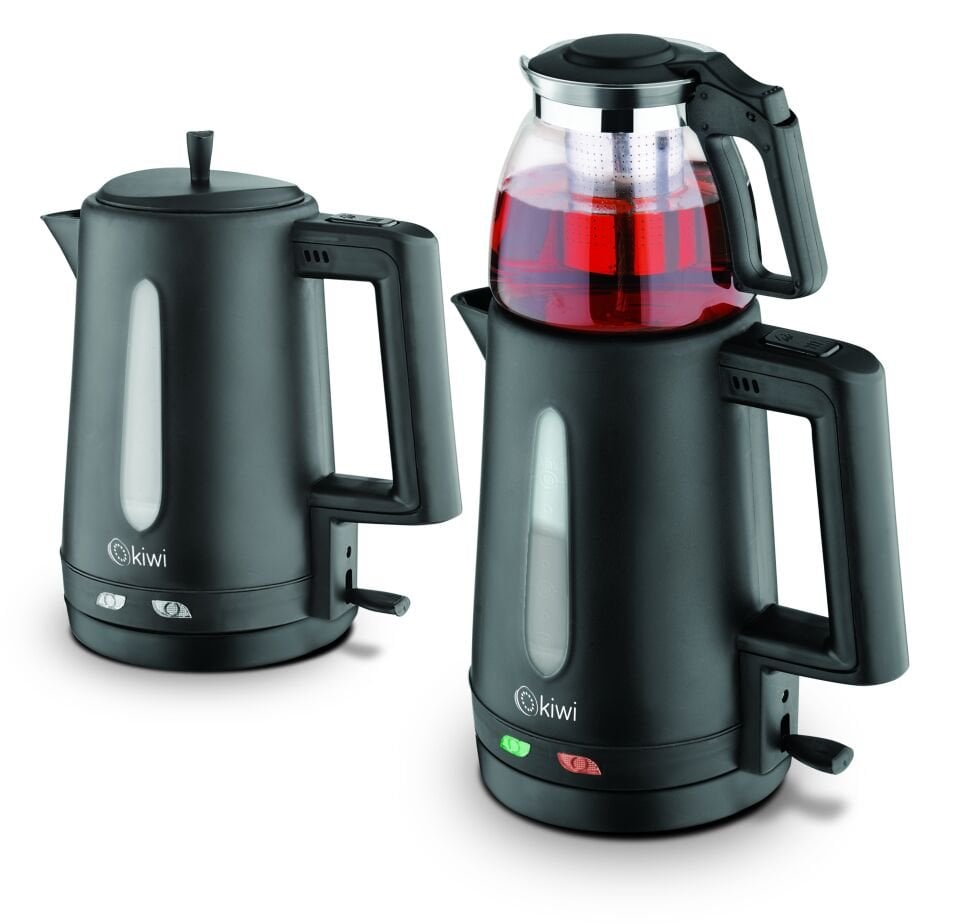 Kiwi Çay Makinası Cam Demlikli
